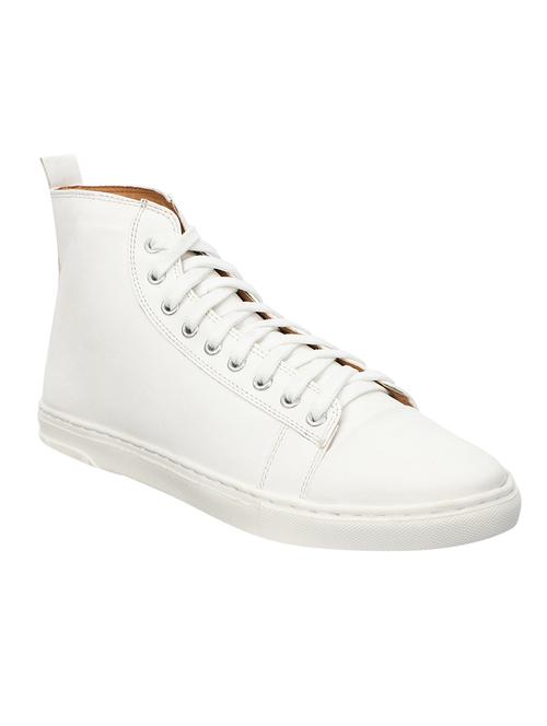 white leatherette lace up sneaker - 12979091 - Very Small Image - 1
