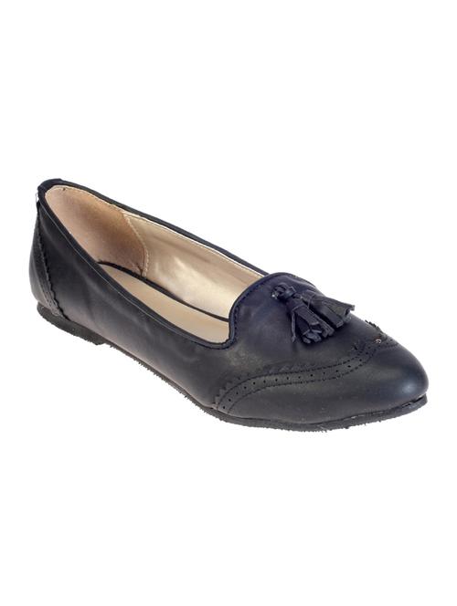 black faux leather slip on loafers - 12980307 - Very Small Image - 1