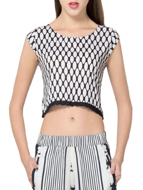 multicolored rayon crop top - 12983093 - Very Small Image - 1