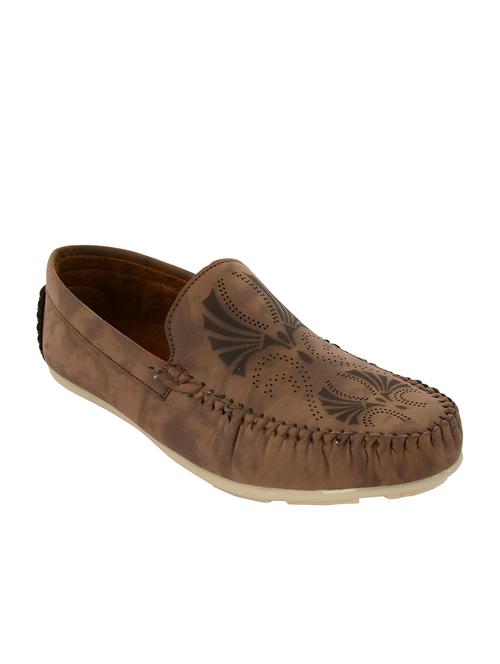 brown leatherette slip on loafer - 12984790 - Very Small Image - 1