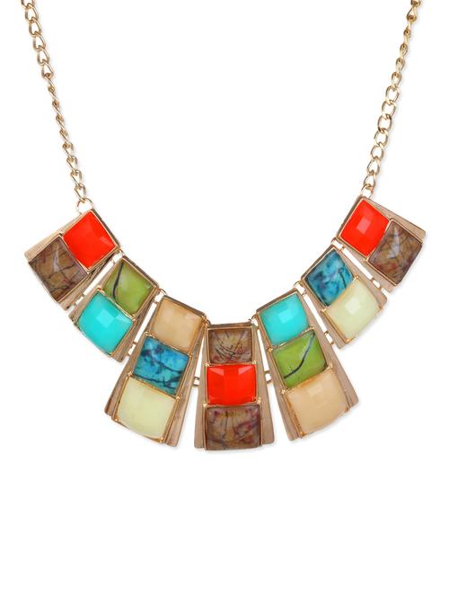 multi colored crystal short necklace - 12986275 - Very Small Image - 1