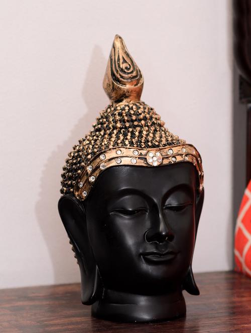 red polyresin embellished buddha head - 1298876 - Very Small Image - 1