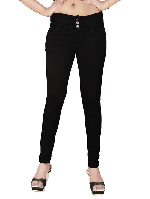 black solid denim jeans - 12989199 - Very Small Image - 1