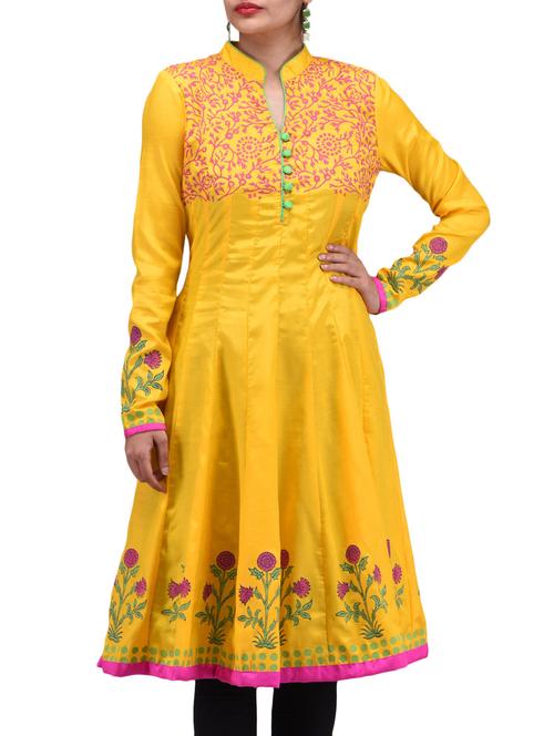 yellow santoon kurta - 1299352 - Very Small Image - 1