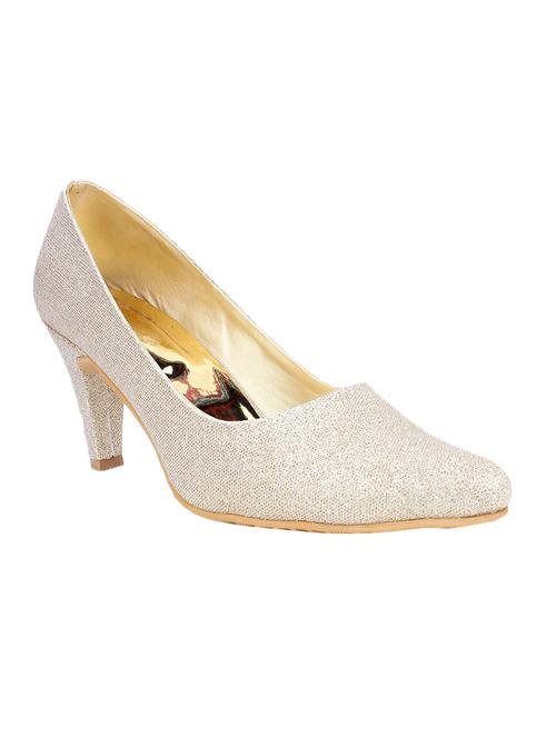 beige leatherette slip on pumps - 12995012 - Very Small Image - 1