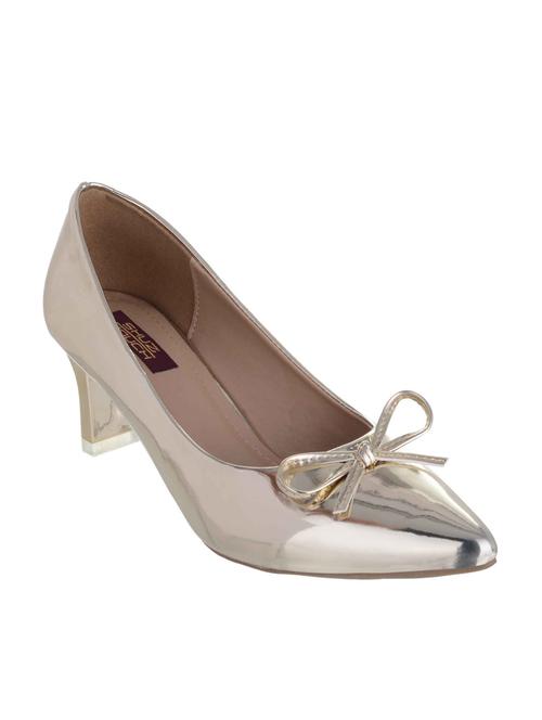 gold fabric slip on pumps - 12997111 - Very Small Image - 1