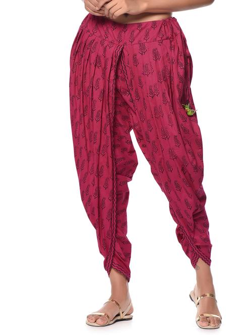pink cotton dhoti salwar - 12999747 - Very Small Image - 1