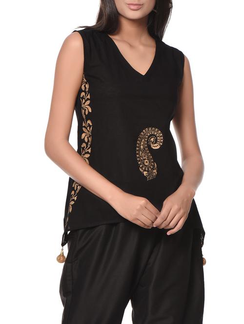 black cotton top - 12999764 - Very Small Image - 1
