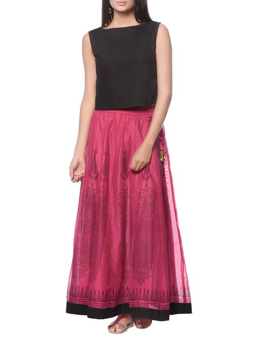 pink georgette skirt top - 12999803 - Very Small Image - 1