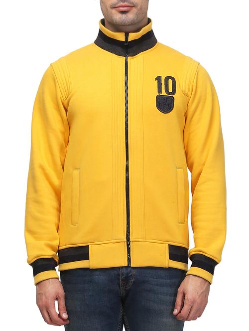 yellow cotton casual jacket - 13001646 - Very Small Image - 1