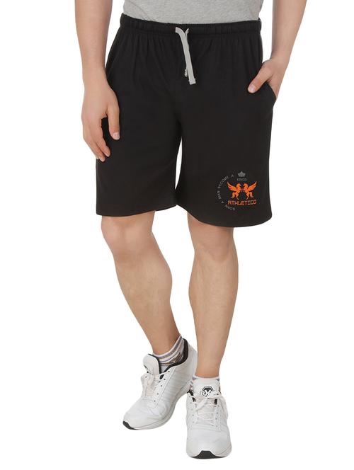 black cotton shorts - 13007066 - Very Small Image - 1