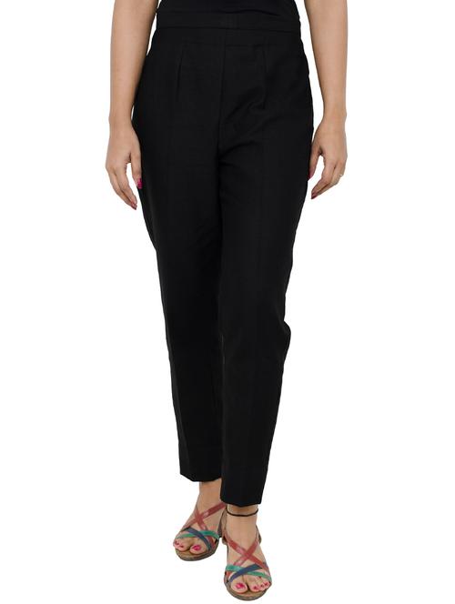 black cotton cigarette pant - 13007731 - Very Small Image - 1