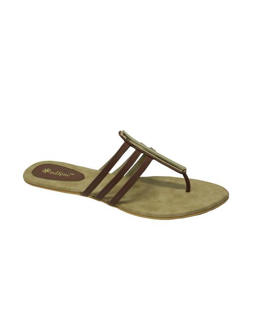 tan leatherette tstrap sandals - 13008852 - Very Small Image - 1