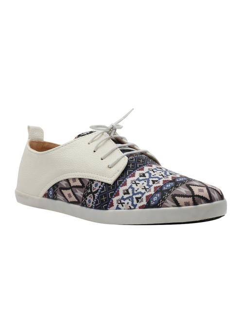 aztec print lace up casual shoe - 13009889 - Very Small Image - 1