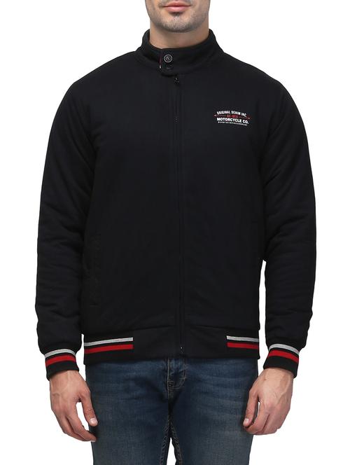 black cotton casual jacket - 13010235 - Very Small Image - 1