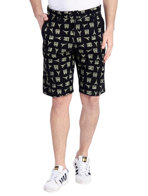 black printed cotton short - 13011035 - Very Small Image - 1
