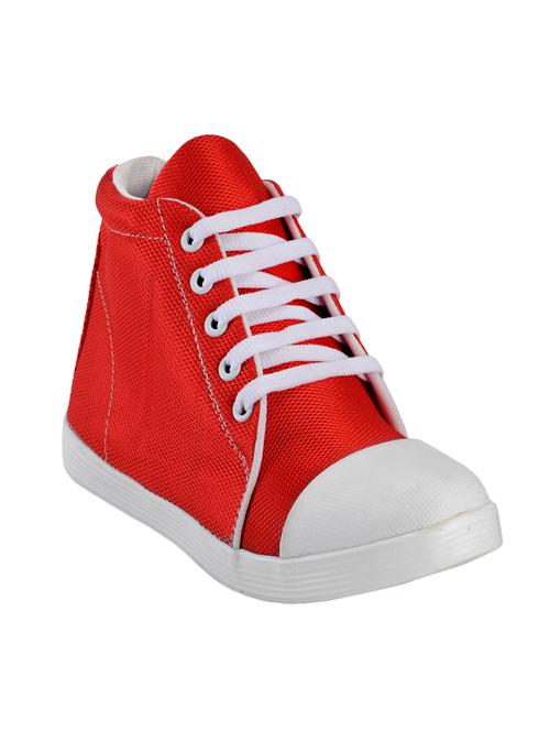 red canvas laceup sneakers - 13012031 - Very Small Image - 1