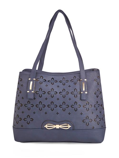 blue leatherette handbag - 13012427 - Very Small Image - 1