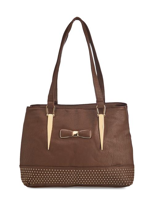 brown leatherette handbag - 13012495 - Very Small Image - 1