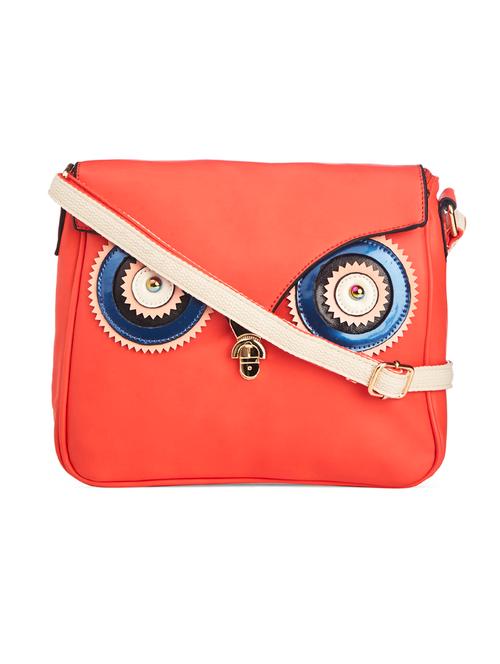orange leatherette sling bag - 13012625 - Very Small Image - 1