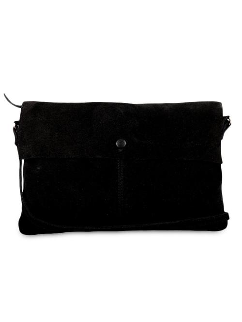 black suede and leather cross body bag - 1301547 - Very Small Image - 1