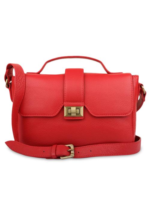red genuine leather shoulder bag - 1301553 - Very Small Image - 1