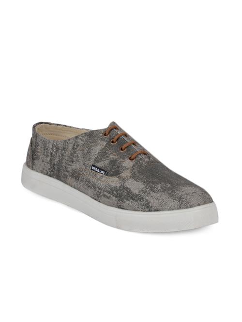 grey canvas lace up sneaker - 13016417 - Very Small Image - 1