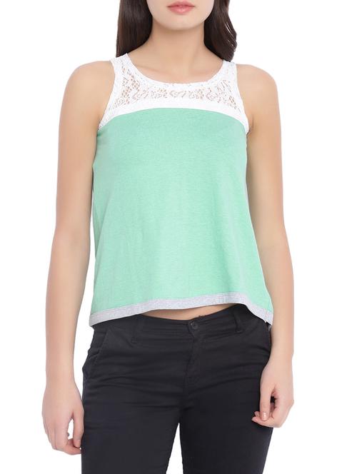 women's straight round neck top - 13017213 - Very Small Image - 1