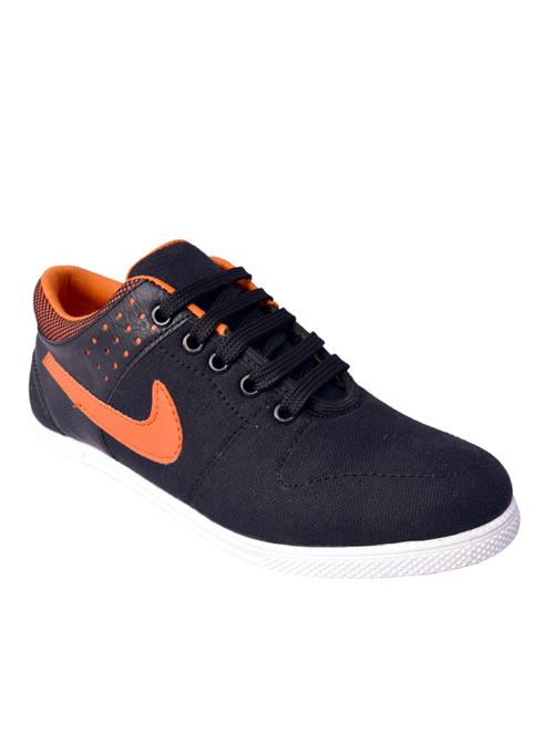 black canvas laceup sneakers - 13021773 - Very Small Image - 1