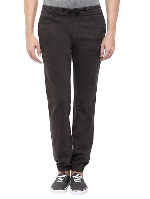 brown cotton jogger - 13024304 - Very Small Image - 1