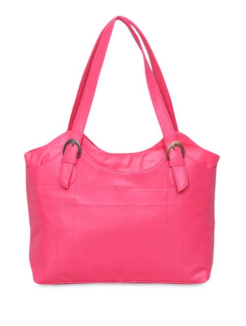 pink leatherette plain handbag - 1302616 - Very Small Image - 1