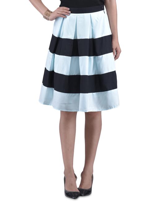 Blue Poly pleated Skirt - 1302755 - Very Small Image - 1
