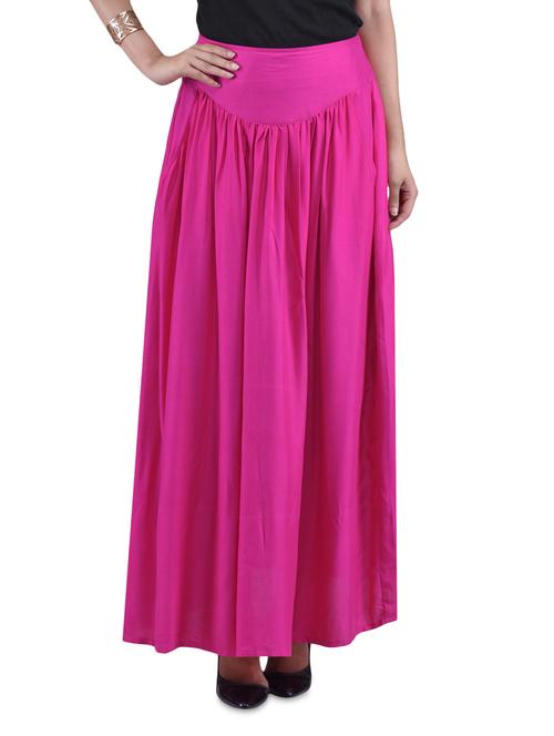 Pink Rayon Maxi Skirt - 1302757 - Very Small Image - 1