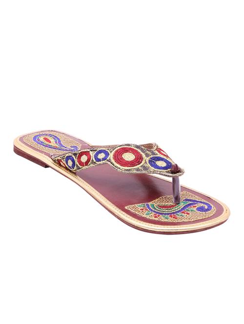 multi colored toe separator kolhapuri - 13027600 - Very Small Image - 1