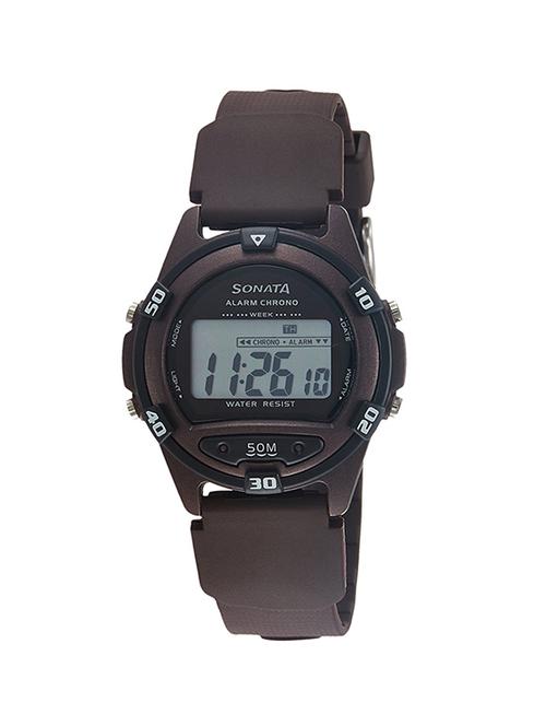 sonata digital grey dial men's watch - 77046pp04 - 13029576 - Very Small Image - 1