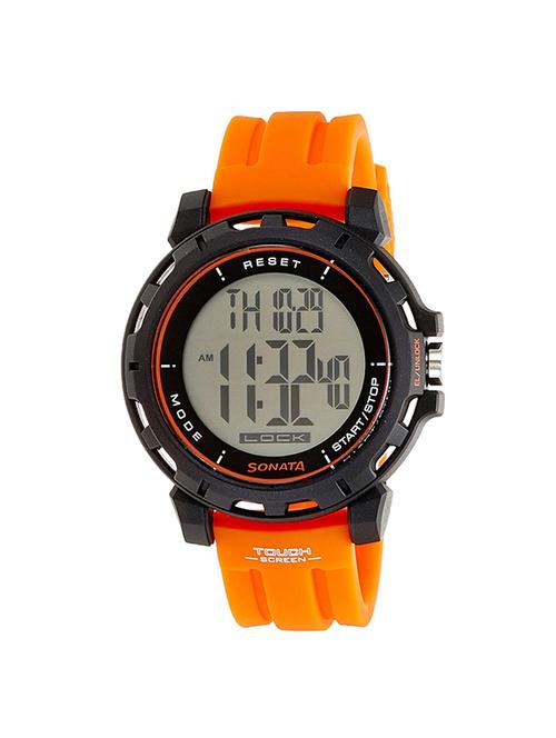 sonata ocean series digital black dial men's watch - 77037pp01 - 13029590 - Very Small Image - 1
