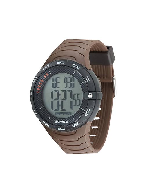 sonata digital grey dial men's watch - 77041pp02 - 13029596 - Very Small Image - 1