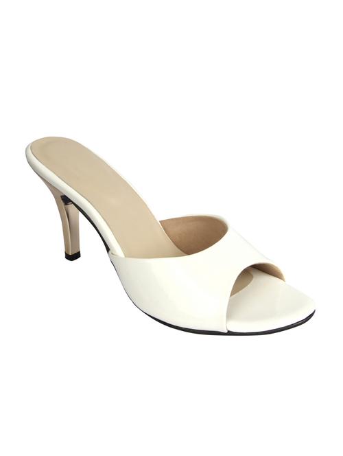 white leatherette slip on sandals - 13029861 - Very Small Image - 1