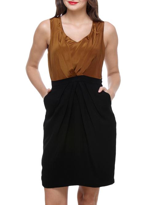 black and copper sleeveless dress - 1303542 - Very Small Image - 1