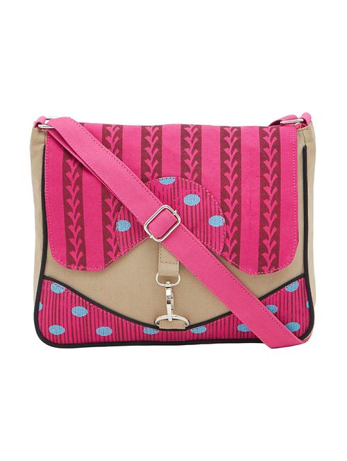 pink canvas sling bag - 13037303 - Very Small Image - 1