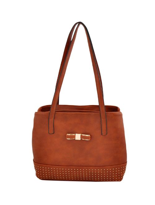 brown leatherette handbag - 13037665 - Very Small Image - 1
