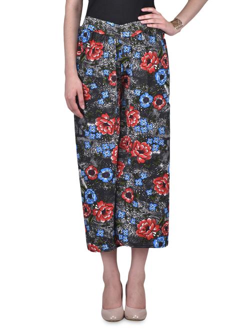 black floral print palazzo - 1303986 - Very Small Image - 1