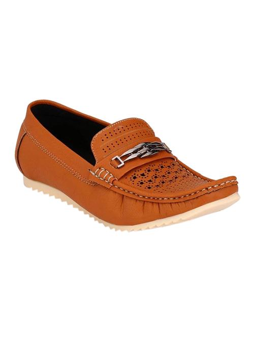 tan leatherette slip on loafer - 13042557 - Very Small Image - 1