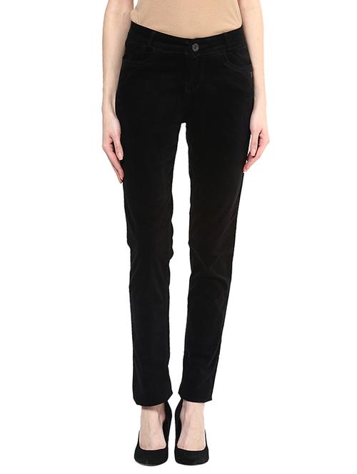 solids black corduroy chinos - 13045721 - Very Small Image - 1