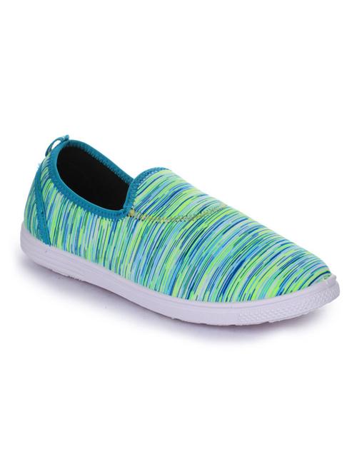 sea green leatherette slip on casual shoes - 13046803 - Very Small Image - 1