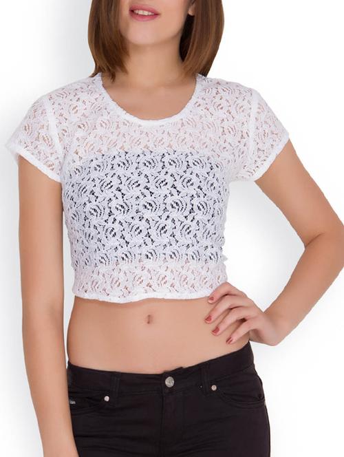 white cotton crop top - 13047957 - Very Small Image - 1