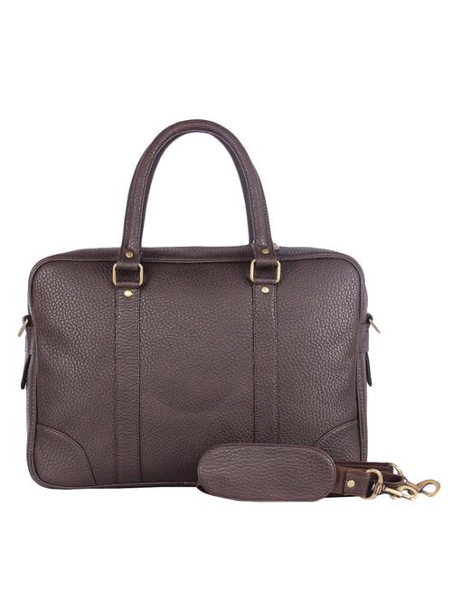 brown leatherette laptopbag - 13048071 - Very Small Image - 1