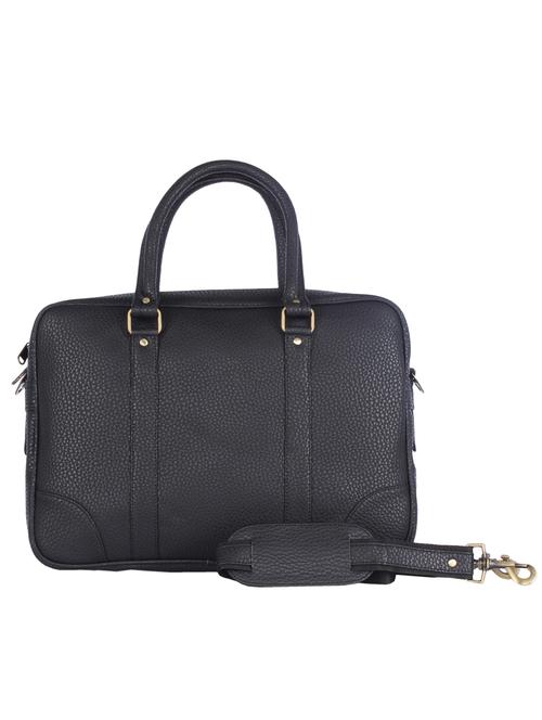 black synthetic leathe laptop bags - 13048075 - Very Small Image - 1