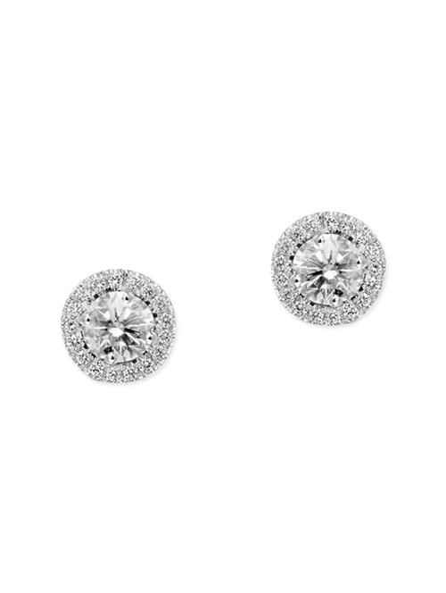 white copper studs earring - 13048344 - Very Small Image - 1