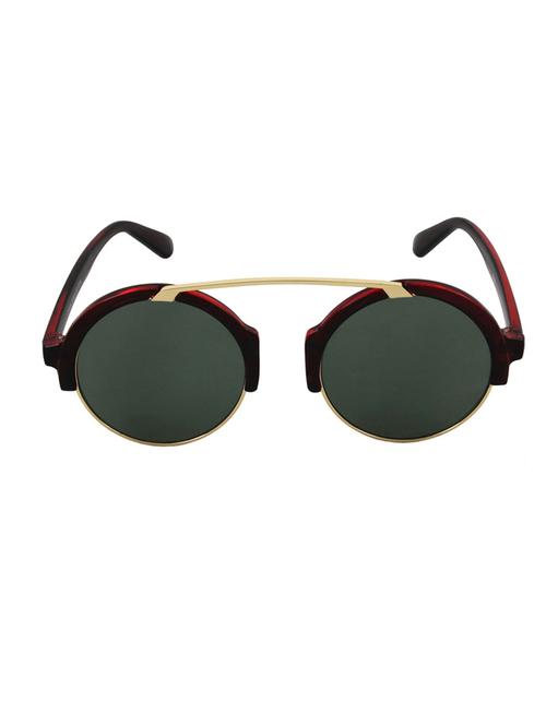 6by6 maroon & golden round unisex sunglasses - 13050018 - Very Small Image - 1